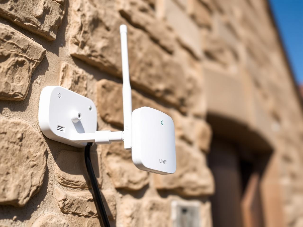 Example of a discreet wireless access point on a rural property
